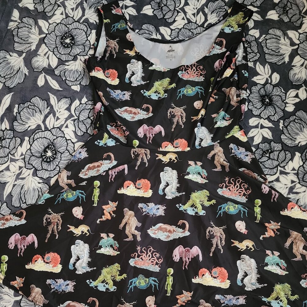 Pretty snake cryptid dress goth